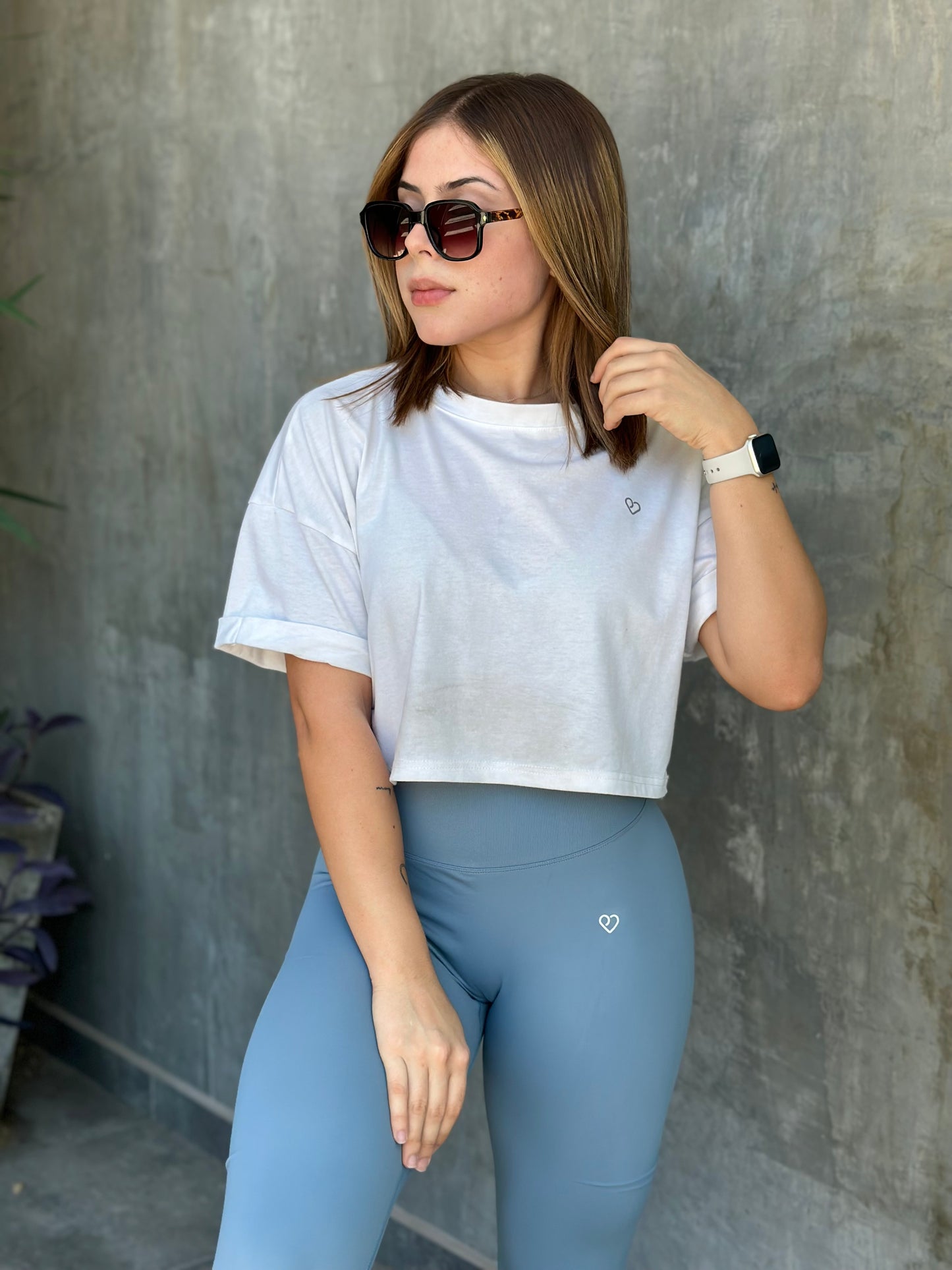 Leggins Liso con push up- Azul Cobalto