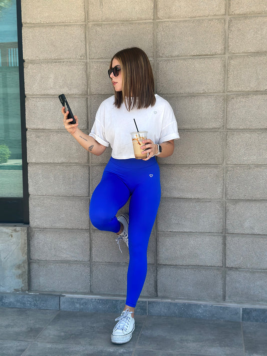 Leggins Liso con push up- Azul Electrico