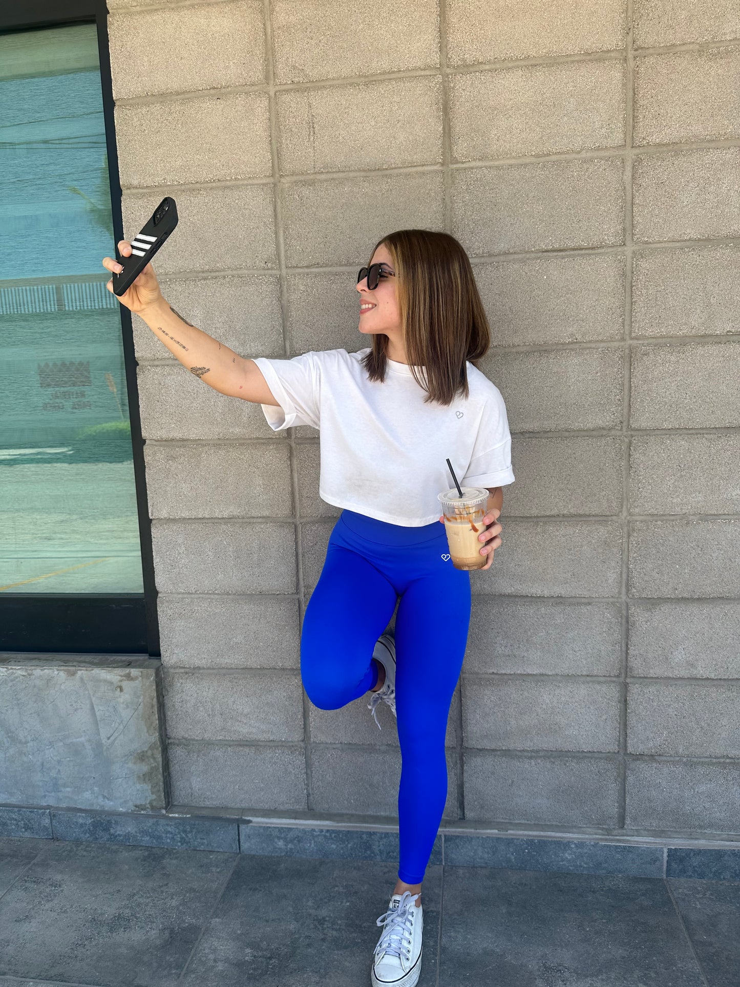 Leggins Liso con push up- Azul Electrico